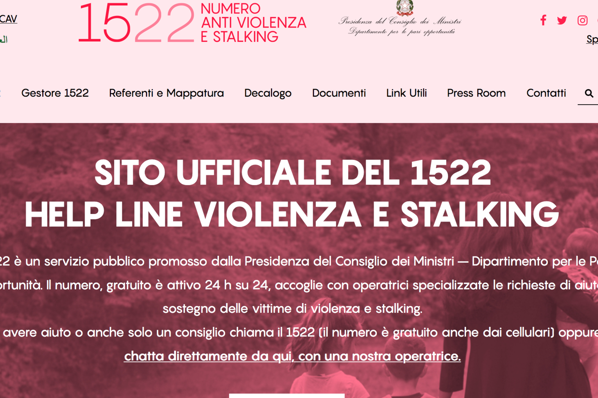 1522: Numero Di Pubblica Utilità Contro Violenza Donne | Mete Associazione